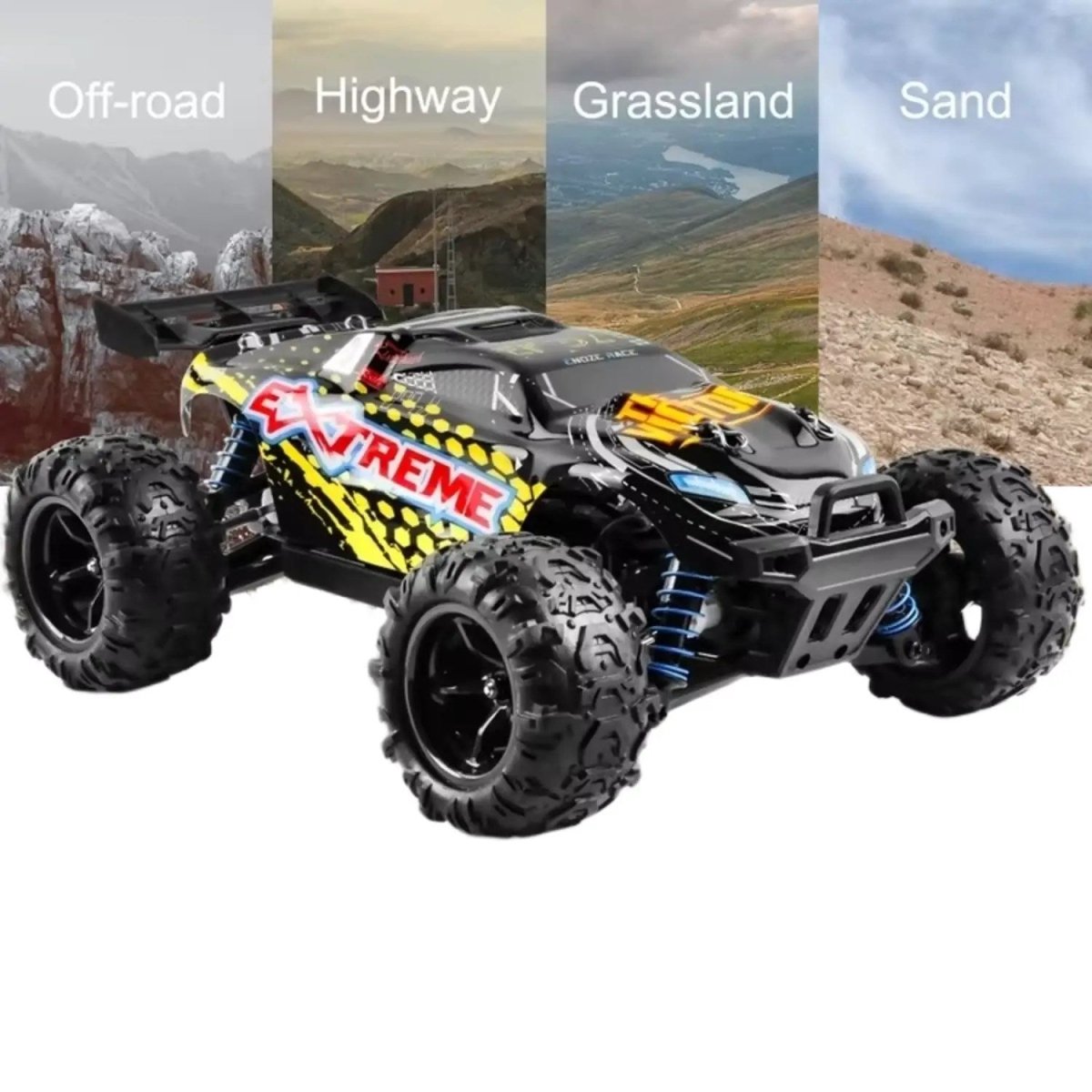 Lightning Speed Racing 1:18 4x4 Brushless RC Araba (60 KM/H) Sarı - Roket Oyuncak