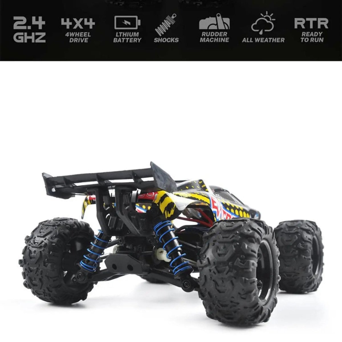 Lightning Speed Racing 1:18 4x4 Brushless RC Araba (60 KM/H) Sarı - Roket Oyuncak