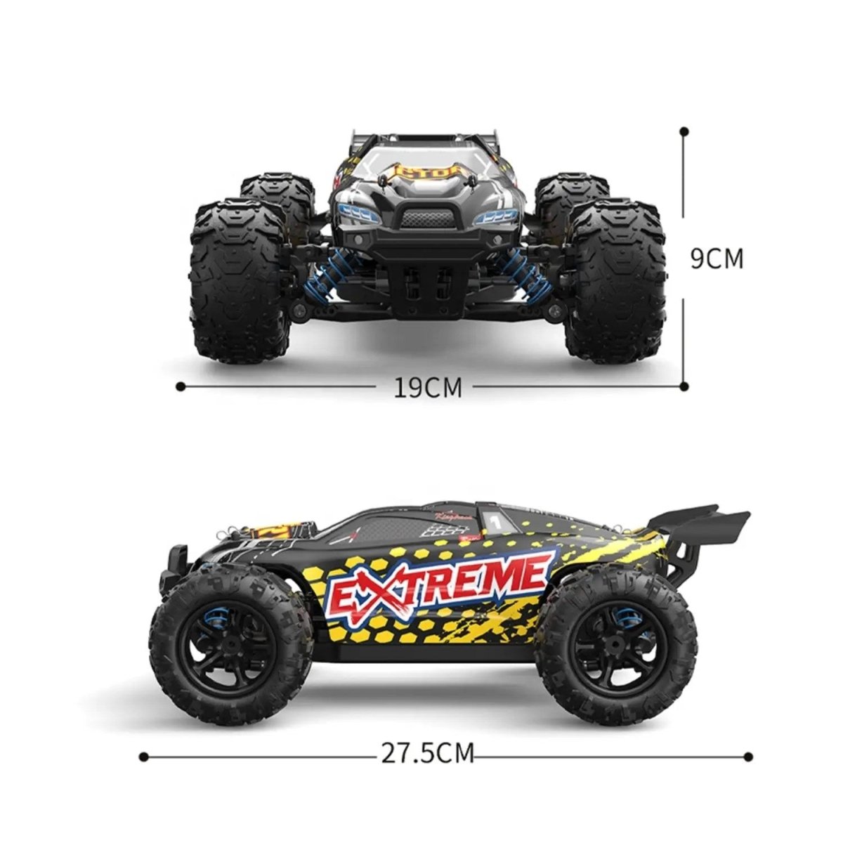 Lightning Speed Racing 1:18 4x4 Brushless RC Araba (60 KM/H) Sarı - Roket Oyuncak