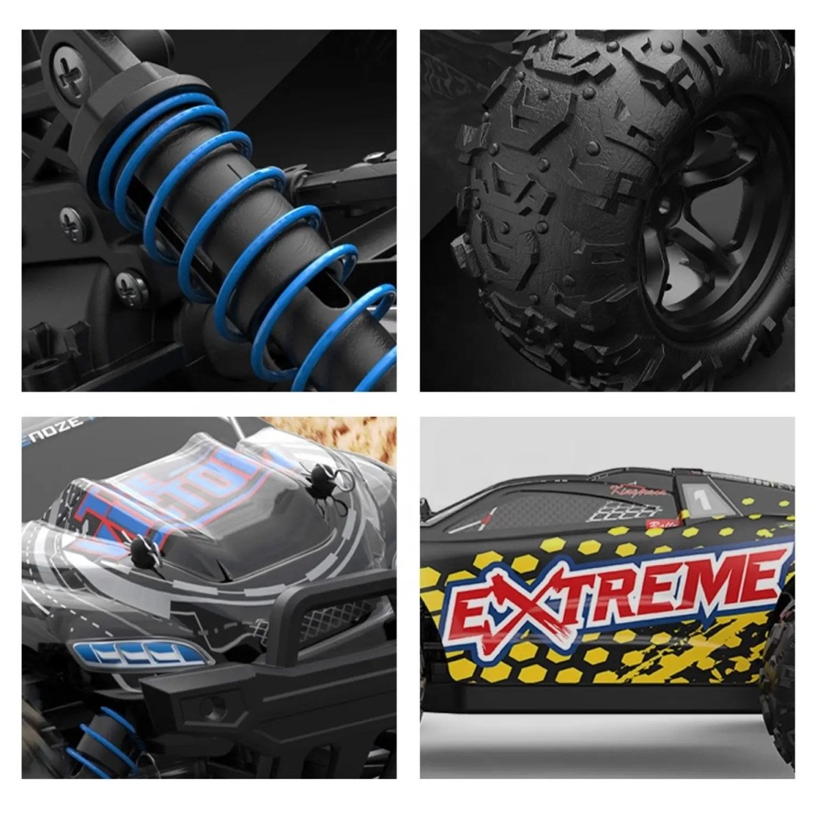 Lightning Speed Racing 1:18 4x4 Brushless RC Araba (60 KM/H) Sarı - Roket Oyuncak