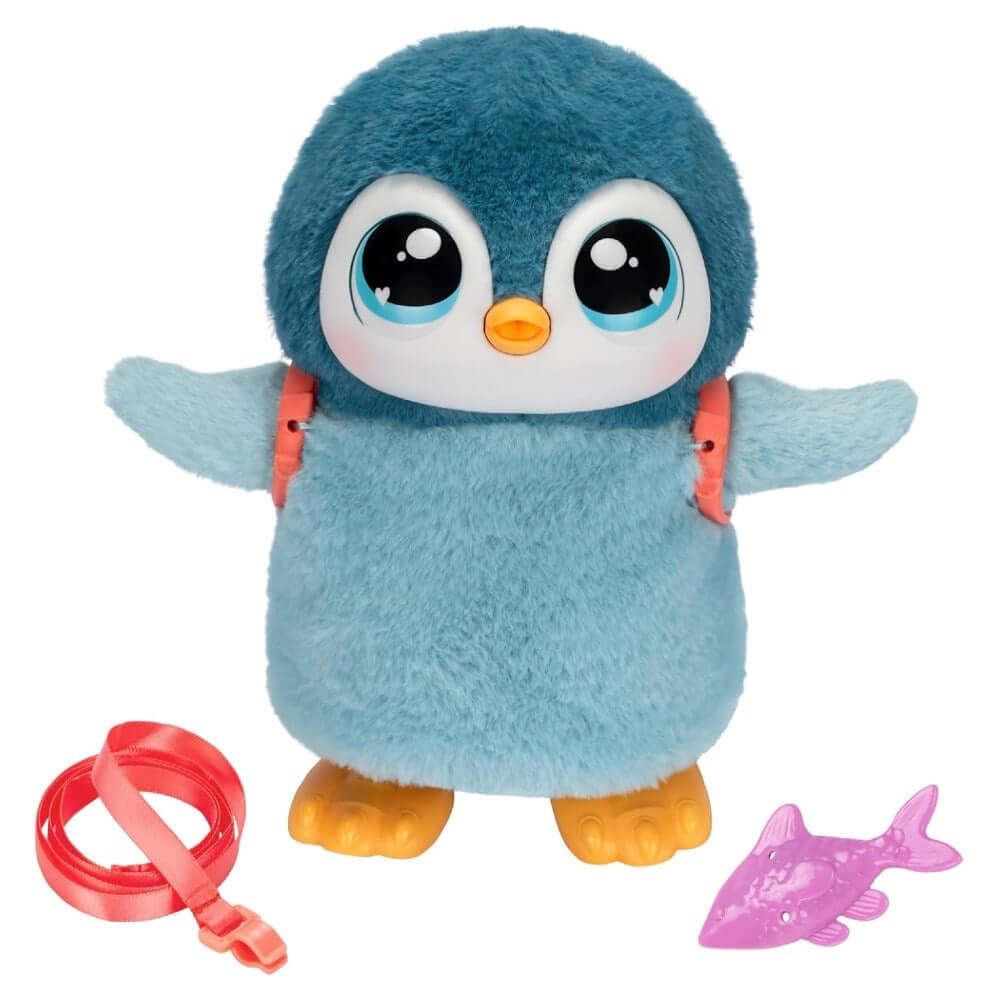 Little Live Pets Yürüyen Paytak Penguen interaktif peluş oyuncak, şirin mavi rengi ve sevimli aksesuarlarıyla.