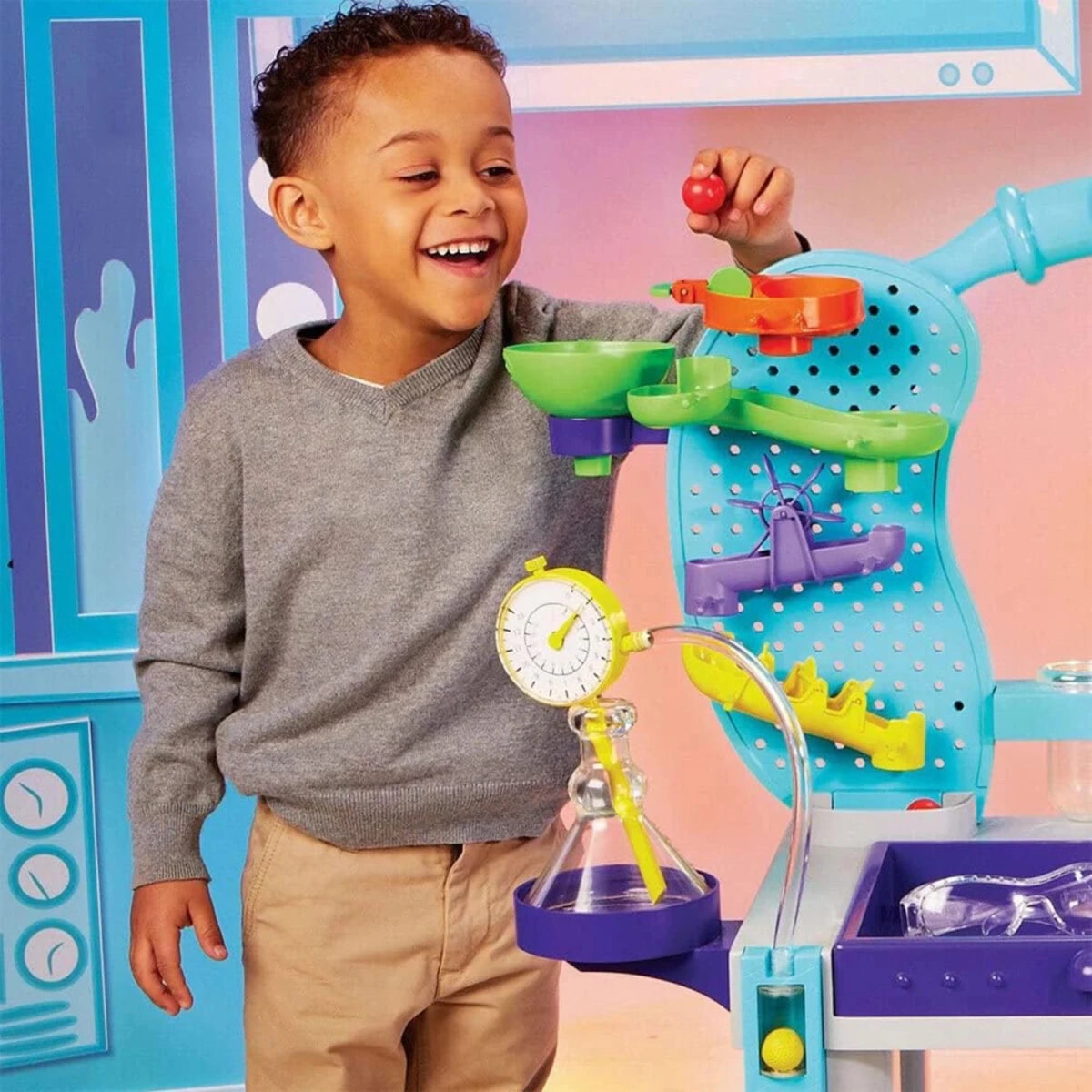 Little Tikes Müthiş Laboratuvar STEM Jr. Wonder Lab 20 Uygulamalı Deney, 40+ Ses Efekti ve 20 Aksesuarlı İnteraktif Bilim Oyun Seti - Roket Oyuncak