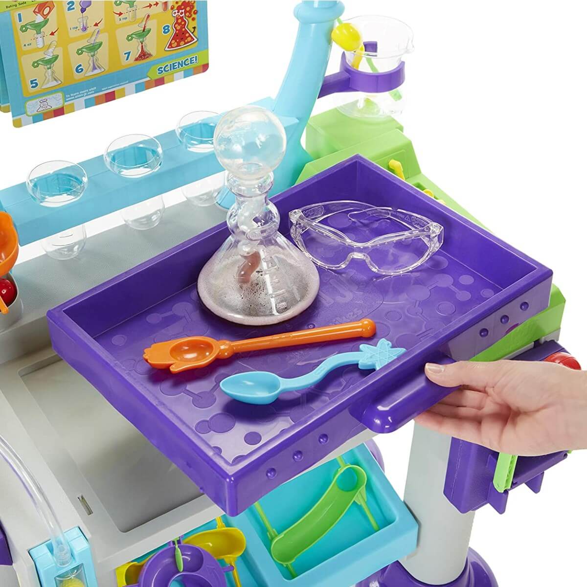 Little Tikes Müthiş Laboratuvar interaktif laboratuvar seti aletleri ile çocuklar için keşif alanı.