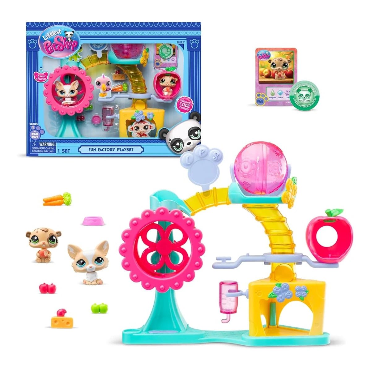 Littlest Pet Shop Eğlence Fabrikası 2 Miniş, 6 Aksesuar ve Sanal Kodlu Dev Oyun Seti - Roket Oyuncak
