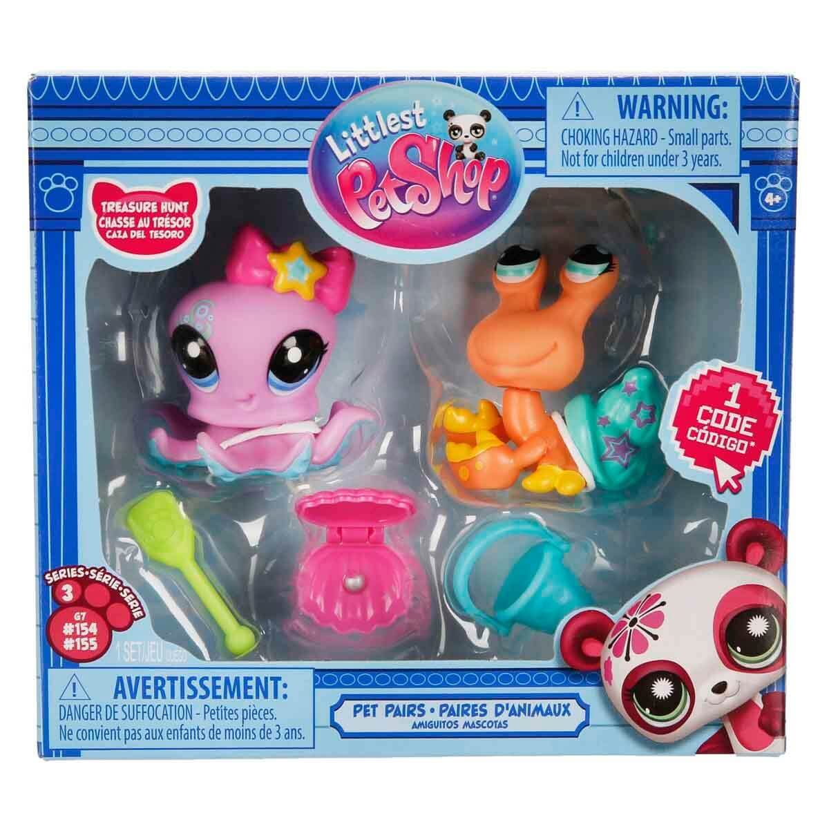 Littlest Pet Shop Minişler 2 li Figür Seti S2 Ahtapot ve Hermit - Roket Oyuncak