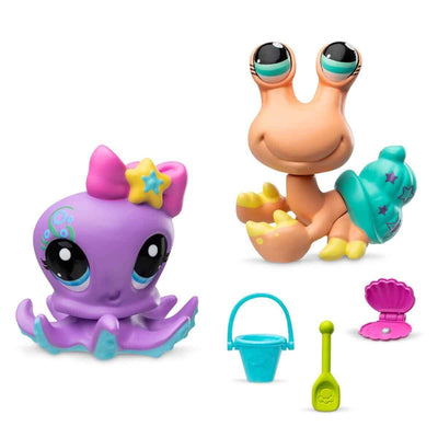 Littlest Pet Shop Minişler 2 li Figür Seti S2 Ahtapot ve Hermit - Roket Oyuncak