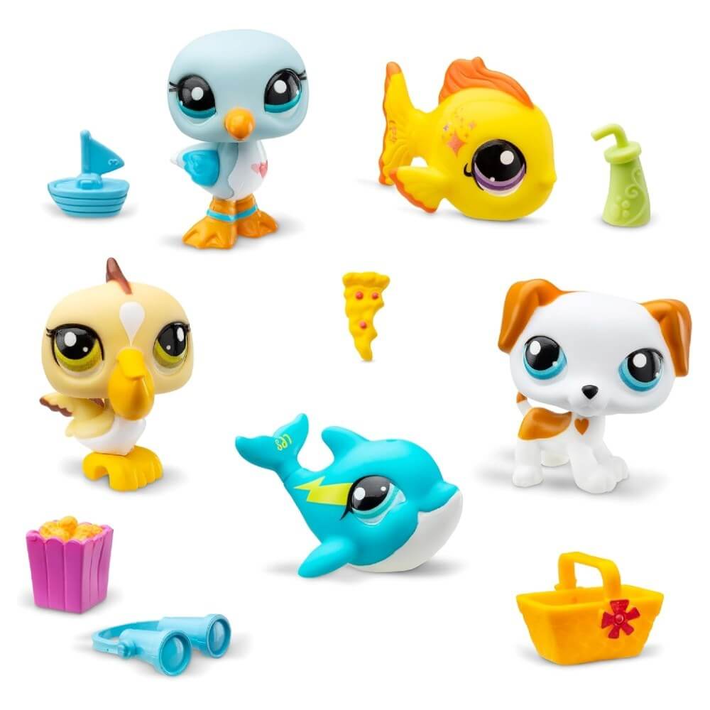 Littlest Pet Shop Minişler 5 li Figür Seti S1 Minişler Tatilde - Roket Oyuncak
