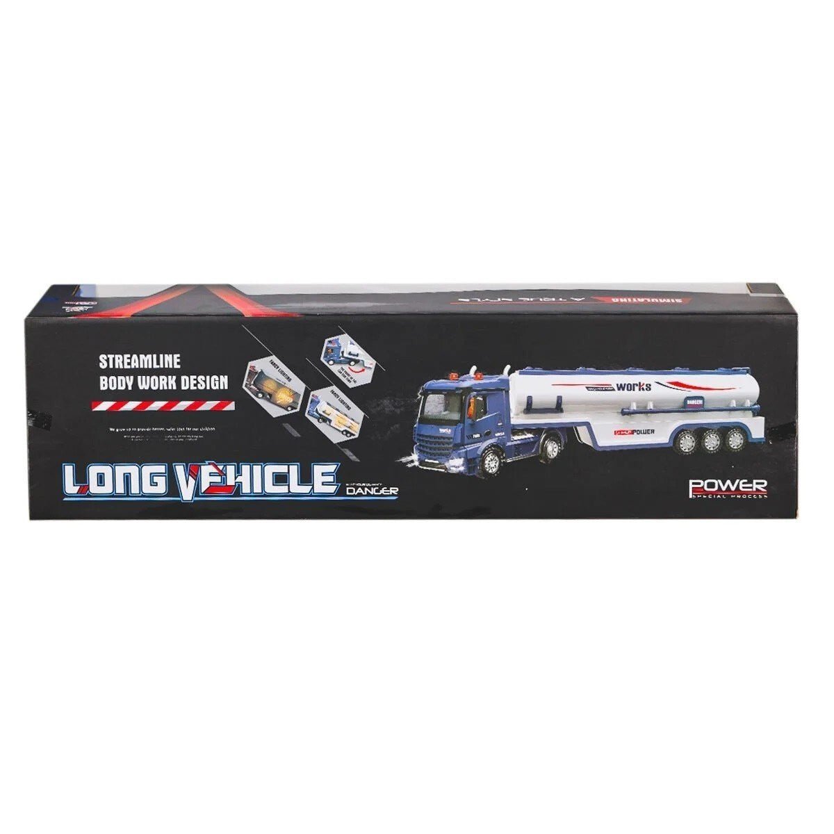Long Vehicle 55 cm Uzaktan Kumandalı Dev Tır: Ayrılabilir Konteyner, Sesli ve Işıklı Fonksiyonel RC Nakliye Kamyonu - Roket Oyuncak