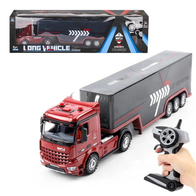Long Vehicle 55 cm Uzaktan Kumandalı Dev Tır: Ayrılabilir Konteyner, Sesli ve Işıklı Fonksiyonel RC Nakliye Kamyonu - Roket Oyuncak