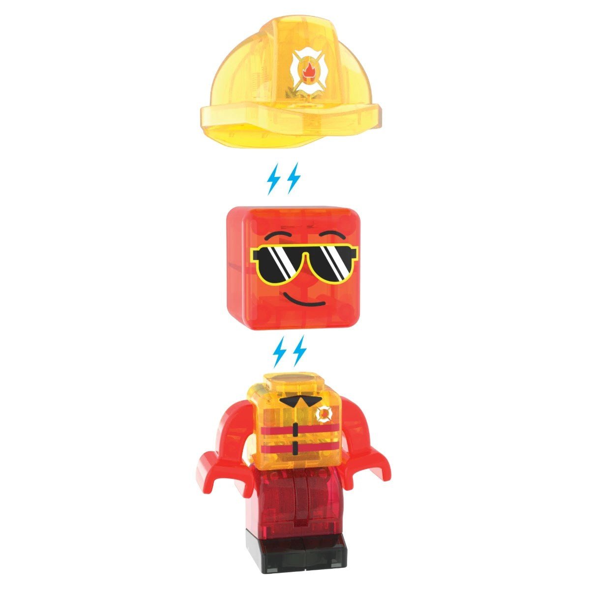 MAGNA-TILES Fire Rescue İtfaiye Manyetik Bloklar 27 Parçalı Çek-Bırak Araçlı ve Aksiyon Figürlü Macera Seti - Roket Oyuncak