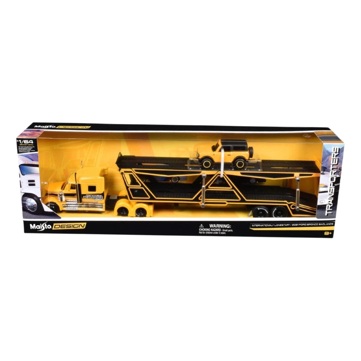 Maisto Design Seri Taşıyıcı Tırlar LoneStar & '21 Ford Bronco - Roket Oyuncak