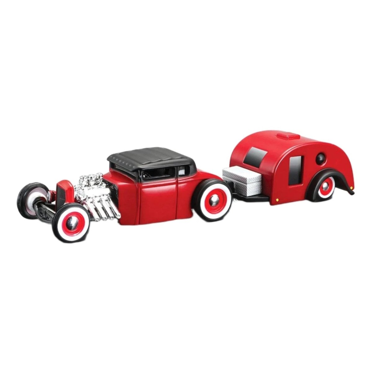 Maisto Design Tow Go 1969 Ford Model A & Traveler Trailer - Roket Oyuncak