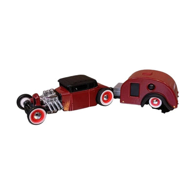Maisto Design Tow Go 1969 Ford Model A & Traveler Trailer - Roket Oyuncak
