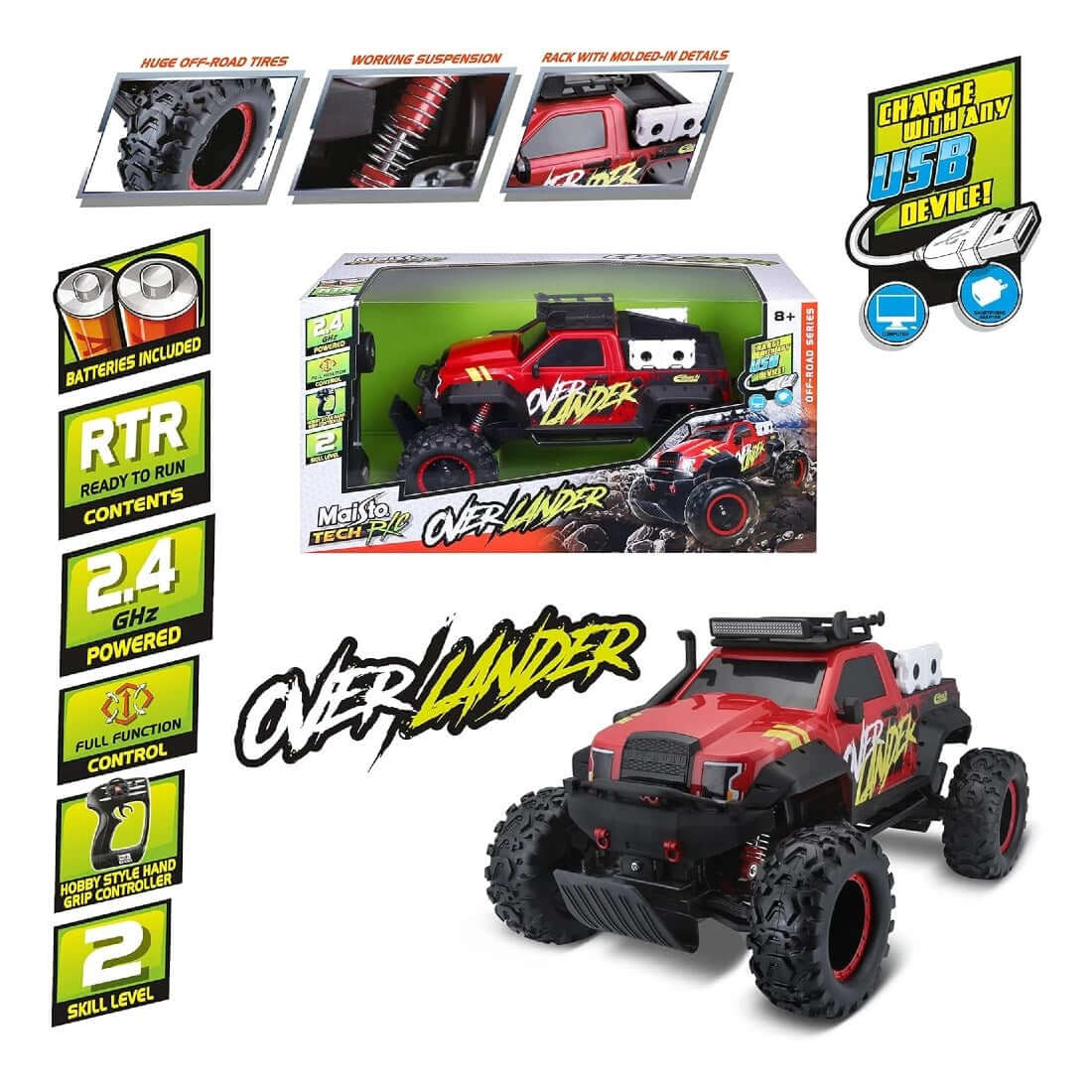 Maisto RC Over Lander Uzaktan Kumandalı Off - Road Araba - Roket Oyuncak