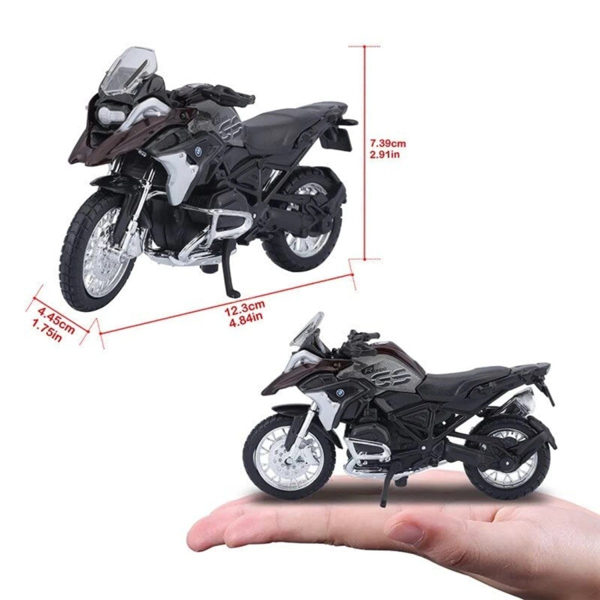 Maisto Special Edition BMW R 1200 GS 2017 1:18 Ölçekli, Die - Cast Metal Gövdeli, Detaylı İşçilik ve Sergileme Standlı Koleksiyonluk Model - Roket Oyuncak