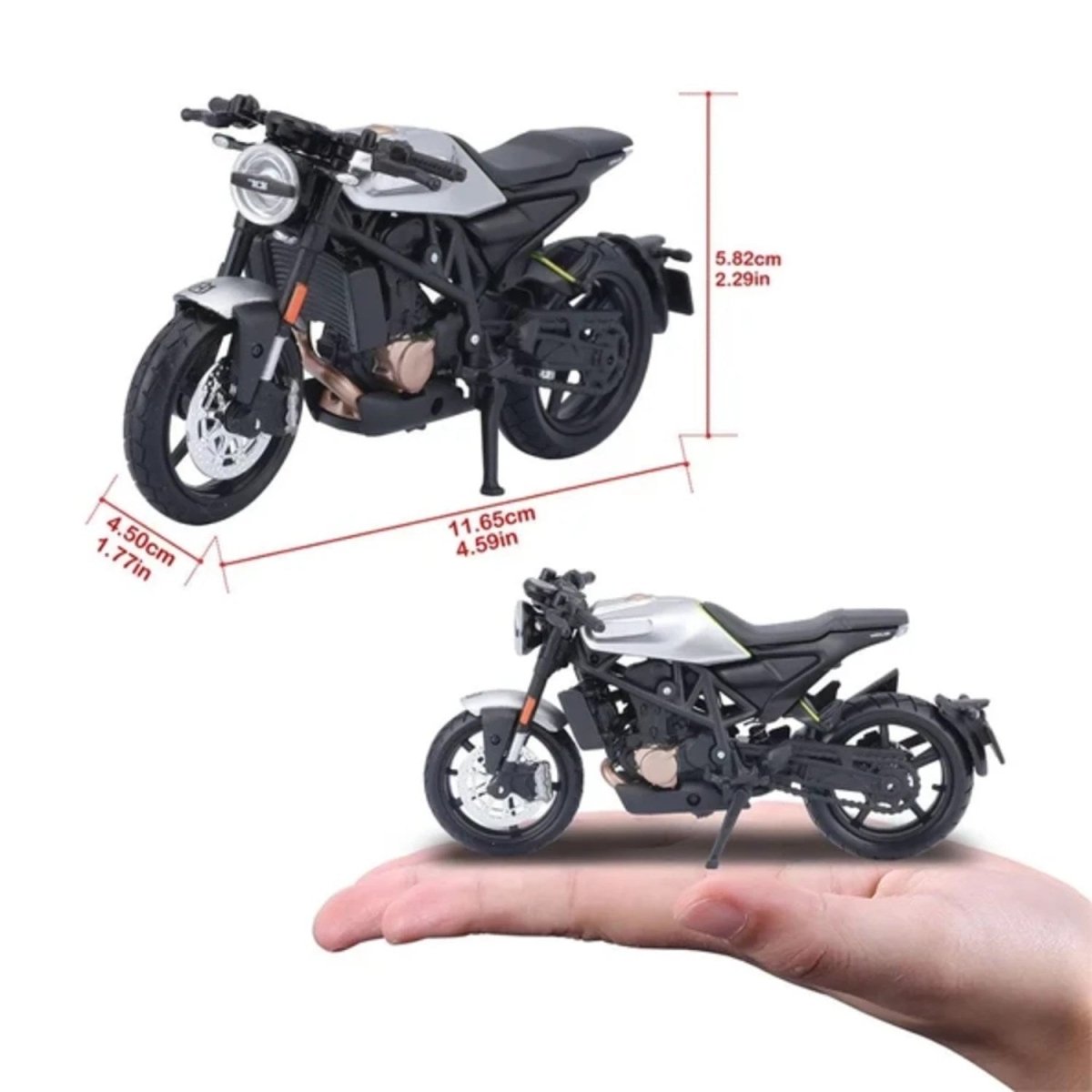 Maisto Special Edition Vitpilen 701 2018 1:18 Ölçekli, Die - Cast Motosiklet Metal Gövdeli, Detaylı İşçilik ve Sergileme Standlı Koleksiyonluk Model - Roket Oyuncak