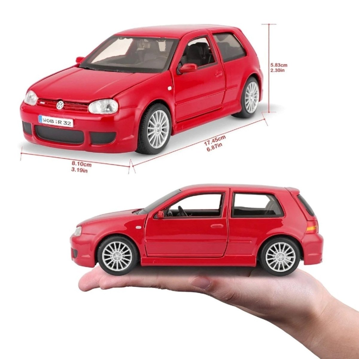 Maisto Special Edition Volkswagen Golf R32 Kırmızı - Roket Oyuncak