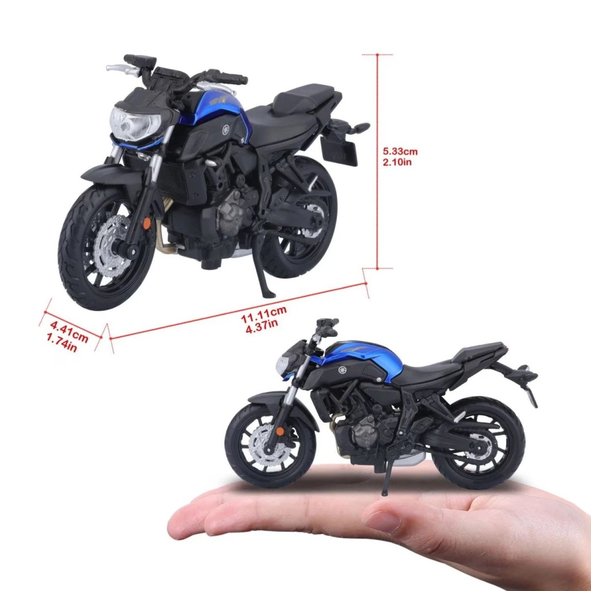 Maisto Special Edition Yamaha MT - 07 2018 1:18 Ölçekli, Die - Cast Motosiklet Metal Gövdeli, Detaylı İşçilik ve Sergileme Standlı Koleksiyonluk Model - Roket Oyuncak