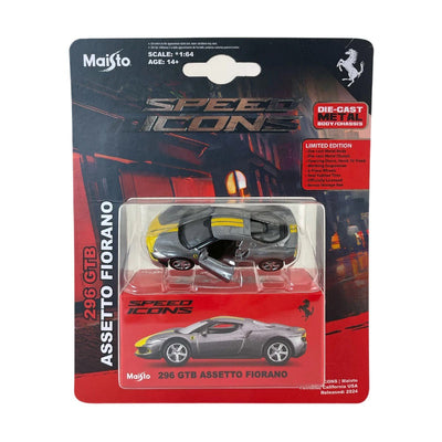 Maisto Speed Icons 296 GTB Assetto Fiorano Gri - Roket Oyuncak