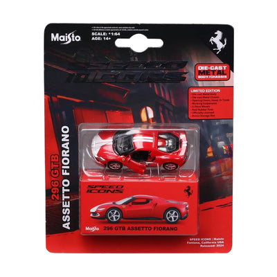 Maisto Speed Icons 296 GTB Assetto Fiorano Kırmızı - Roket Oyuncak