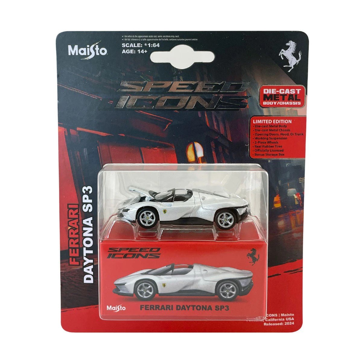 Maisto Speed Icons Ferrari Daytona SP3 Beyaz - Roket Oyuncak