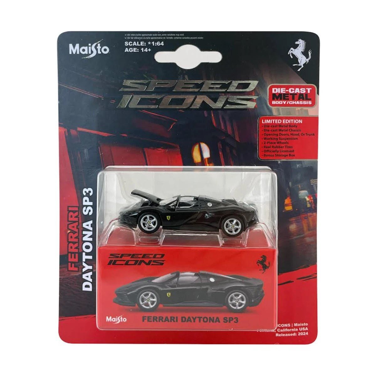 Maisto Speed Icons Ferrari Daytona SP3 Siyah - Roket Oyuncak