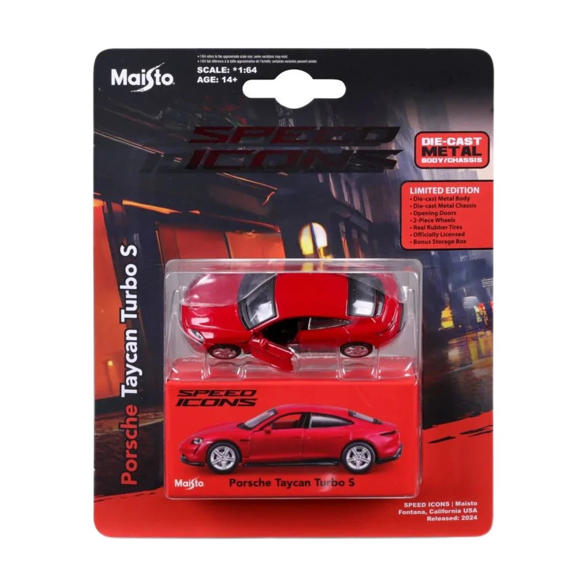 Maisto Speed Icons Porsche Taycan Turbo S Kırmızı - Roket Oyuncak