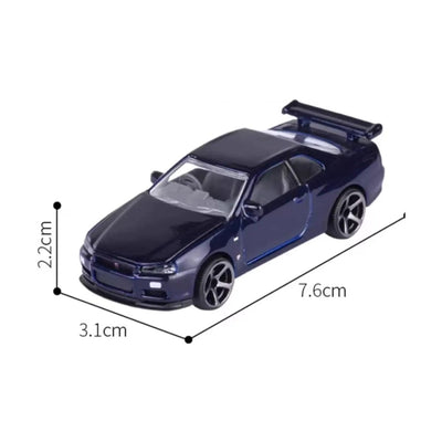 Majorette 1:64 Japan Series Premium Arabalar Nissan Skyline GT - R (R34) Diecast Model Araba 212051029 - Roket Oyuncak