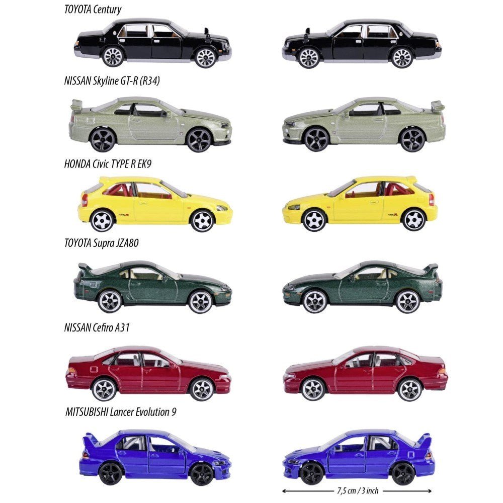 Majorette 1:64 Japan Series Premium Arabalar Nissan Skyline GT - R (R34) Diecast Model Araba 212051029 - Roket Oyuncak