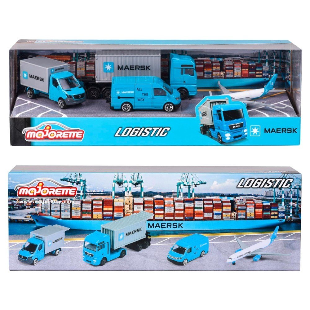 Majorette 4'lü Giftpack Logistic Maersk - Roket Oyuncak