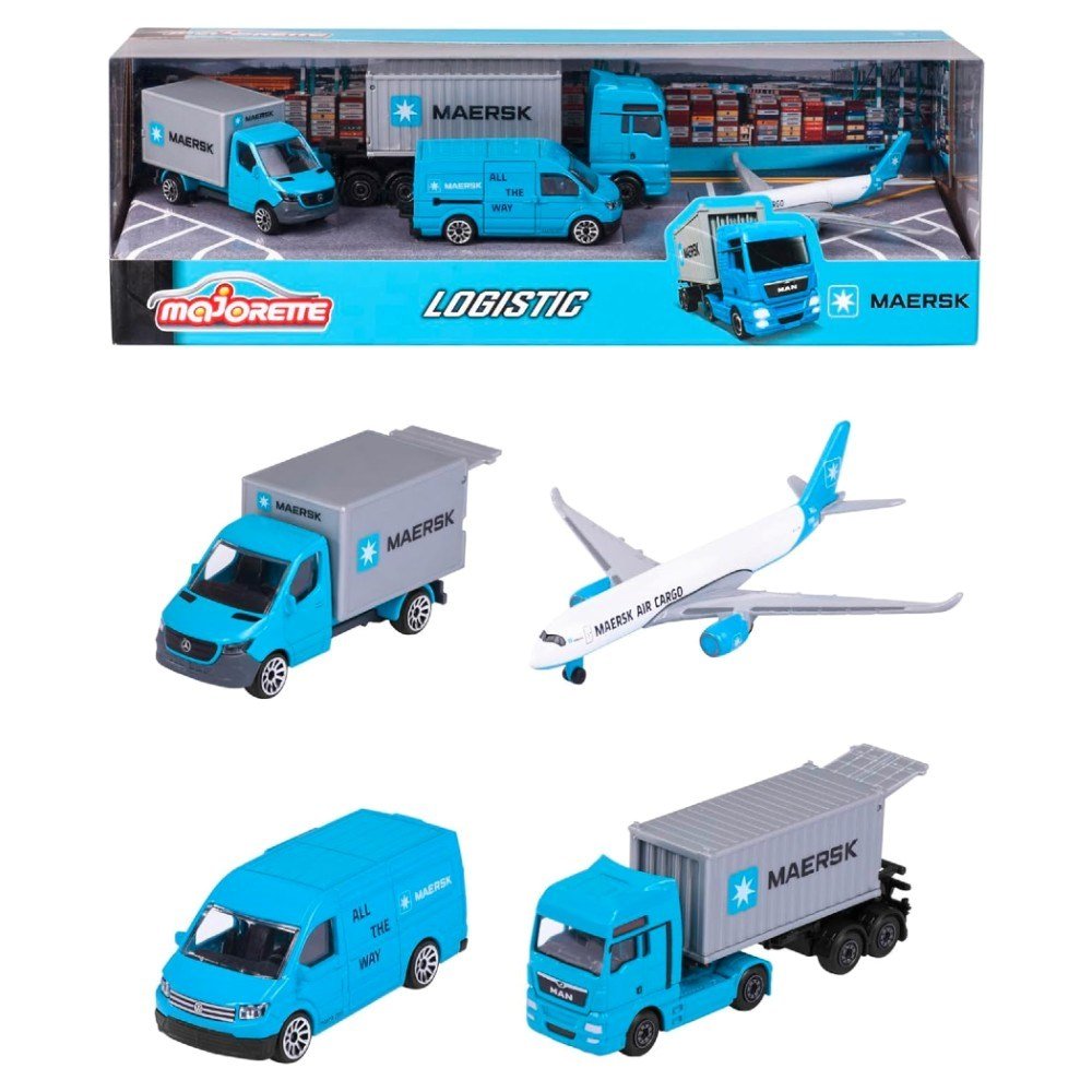 Majorette 4'lü Giftpack Logistic Maersk - Roket Oyuncak