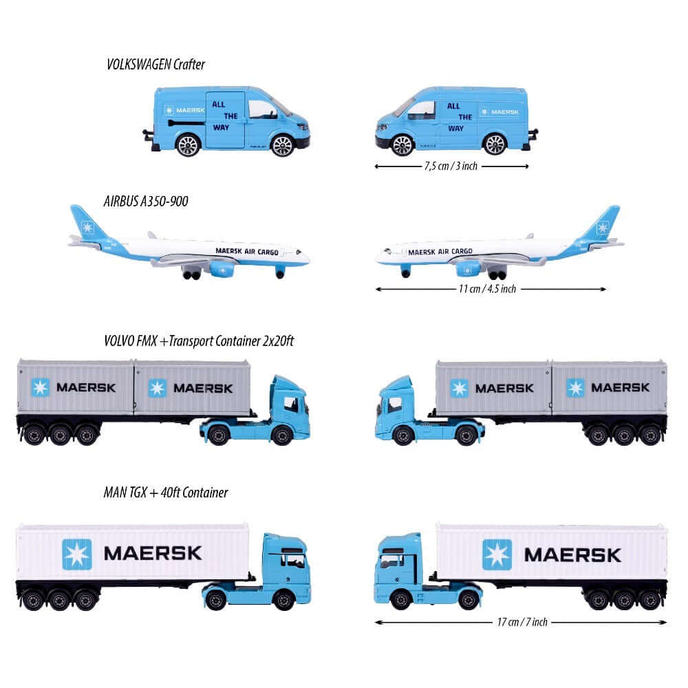 Majorette Logistic Maersk Series Man TGX+40ft Container - Roket Oyuncak