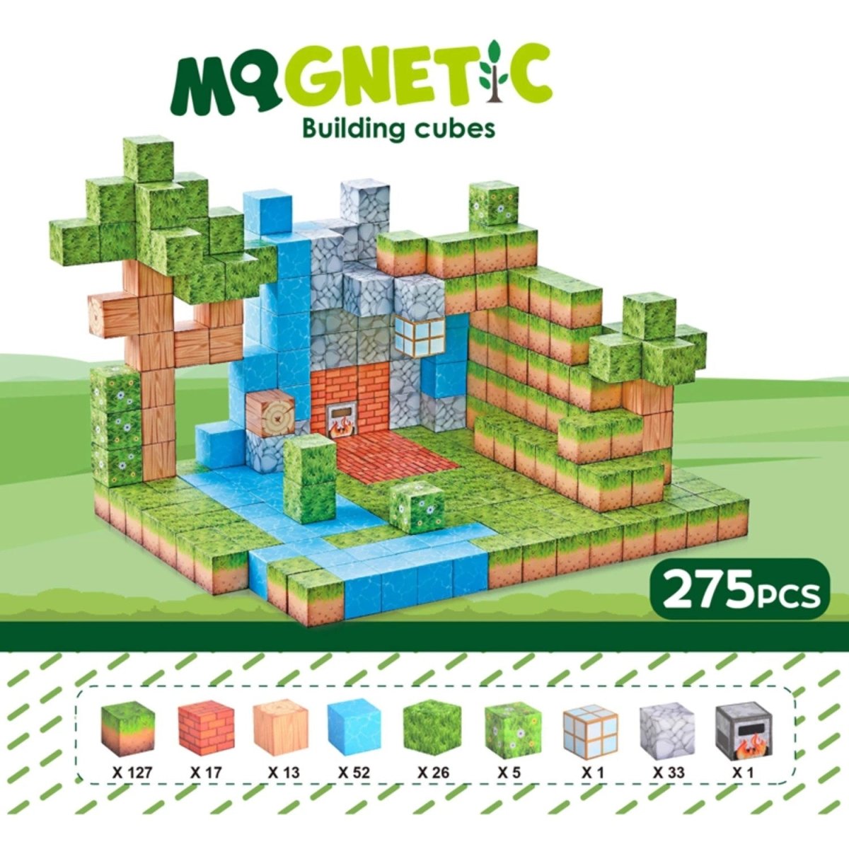 Manyetik Minecraft Tarzı 275 Parça Mıknatıslı Yapı Blok Seti - Roket Oyuncak