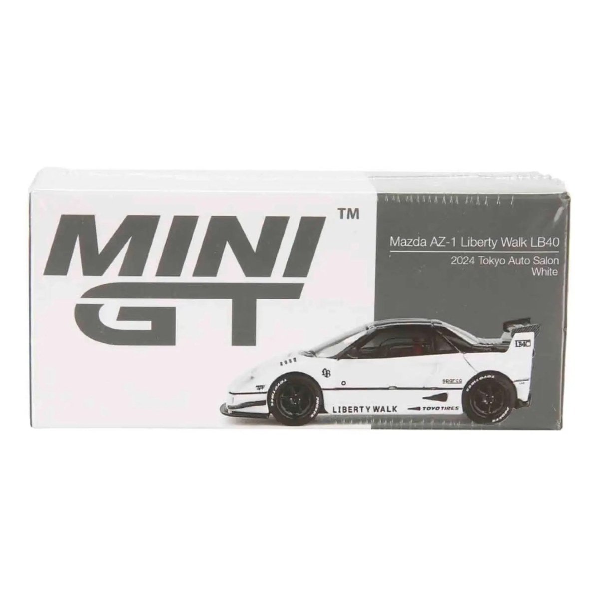 Mazda AZ - 1 Liberty Walk LB40 2024 Tokyo Auto Salon White RHD 1:64 Diecast Model Araba - Roket Oyuncak