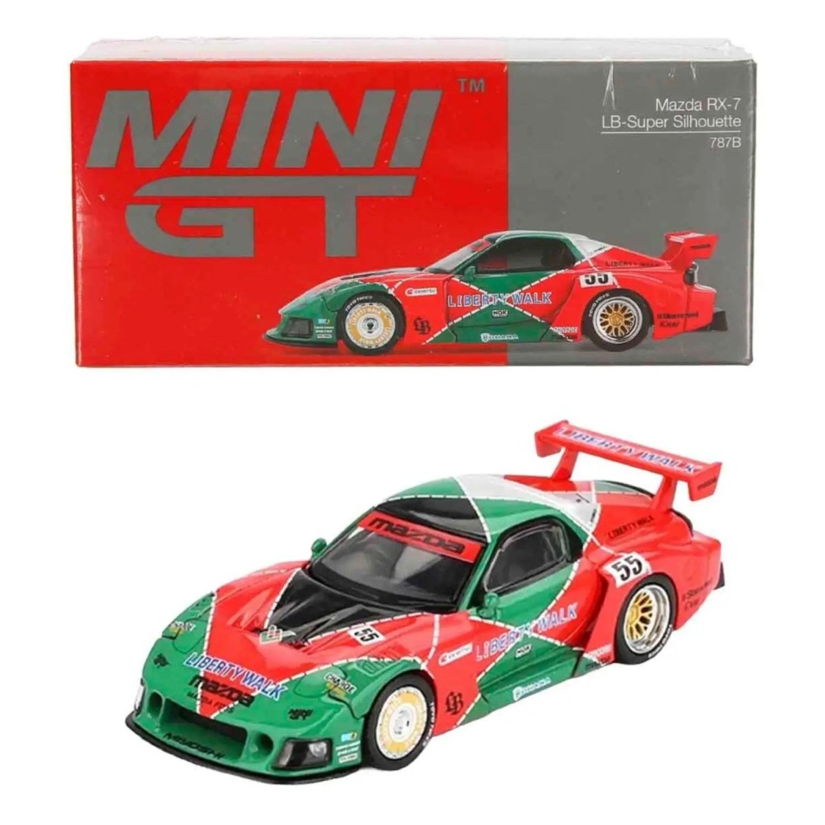 Mazda RX - 7 LB - Super Silhouette 787B RHD 1:64 Diecast Model Araba - Roket Oyuncak