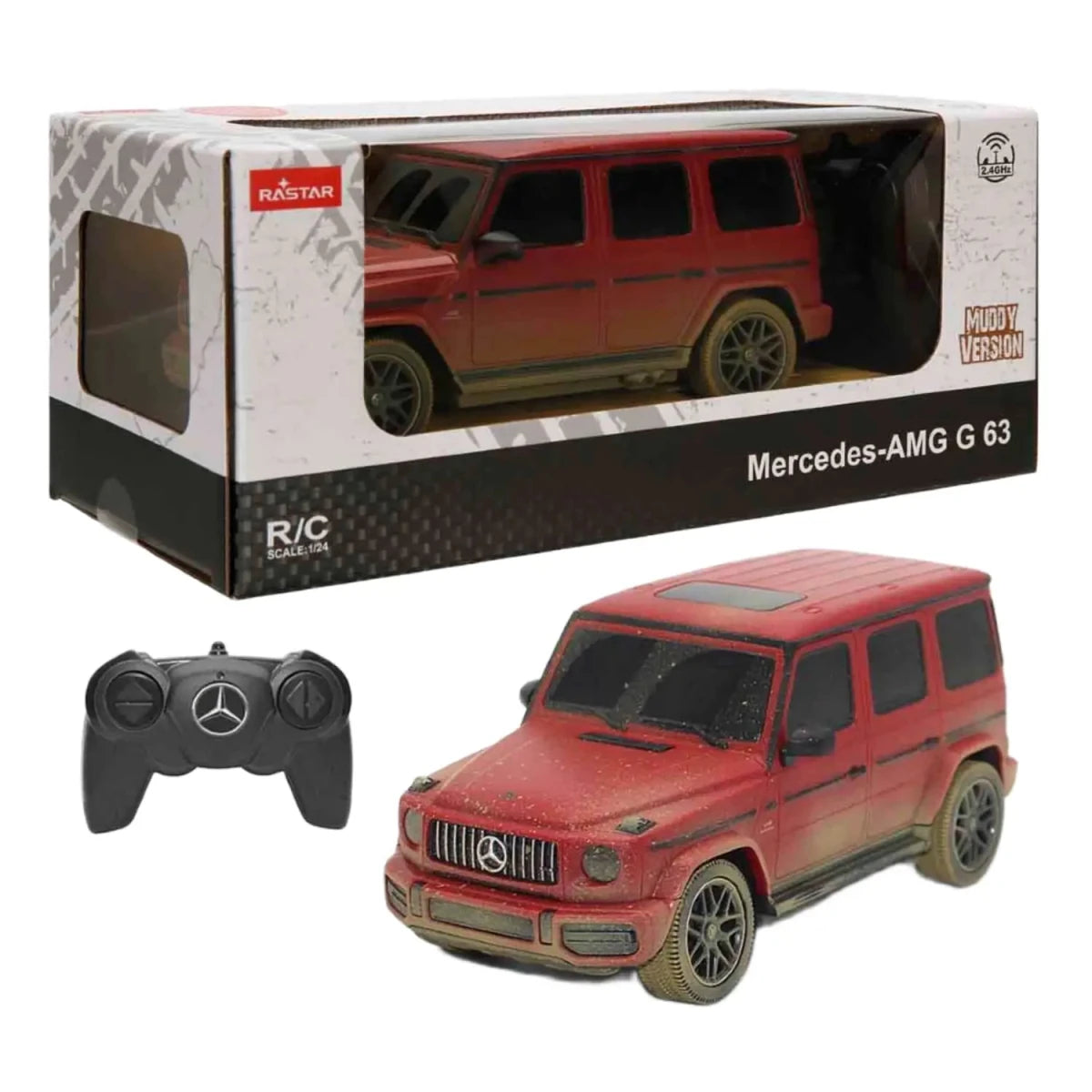 Mercedes AMG G63 Muddy Uzaktan Kumandalı Araba 2.4GHz Off Road RC Araba - Roket Oyuncak