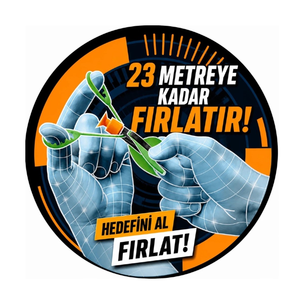 Micro Missiles Target Set 30 Metreye Kadar Menzilli Yeni Nesil Sapan, Parmak Ucuyla Fırlatılan Vakumlu Füze ve İnteraktif Hedef Seti - Roket Oyuncak