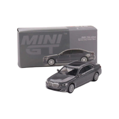 Mini GT 1:64 BMW 750Li xDrive Bernina Grey Amber Effect - Roket Oyuncak