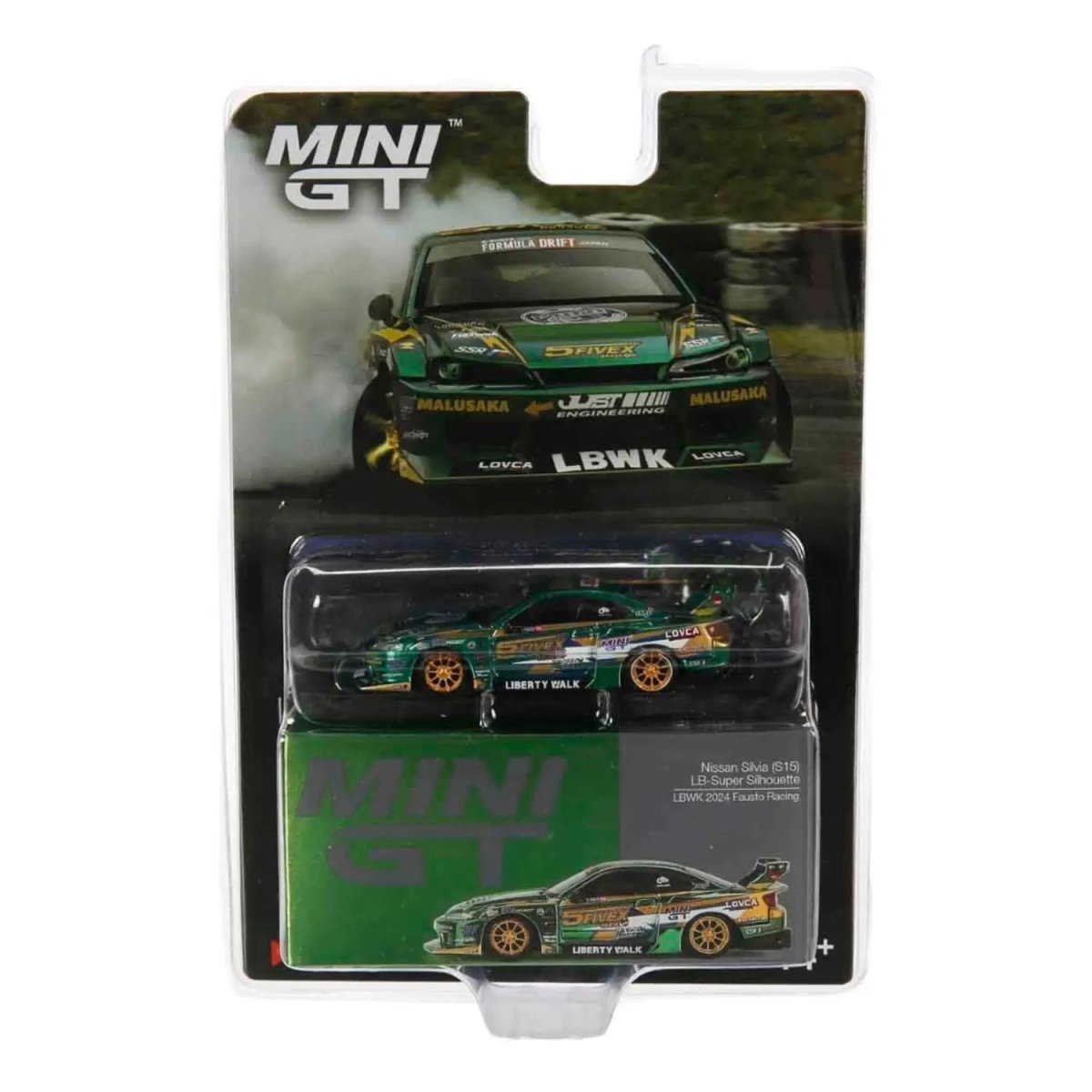 Mini GT 1:64 Nissan Silvia (S15) LB - Super Silhouette LBWK 2024 Fausto Racing MGT00858 - BL - Roket Oyuncak