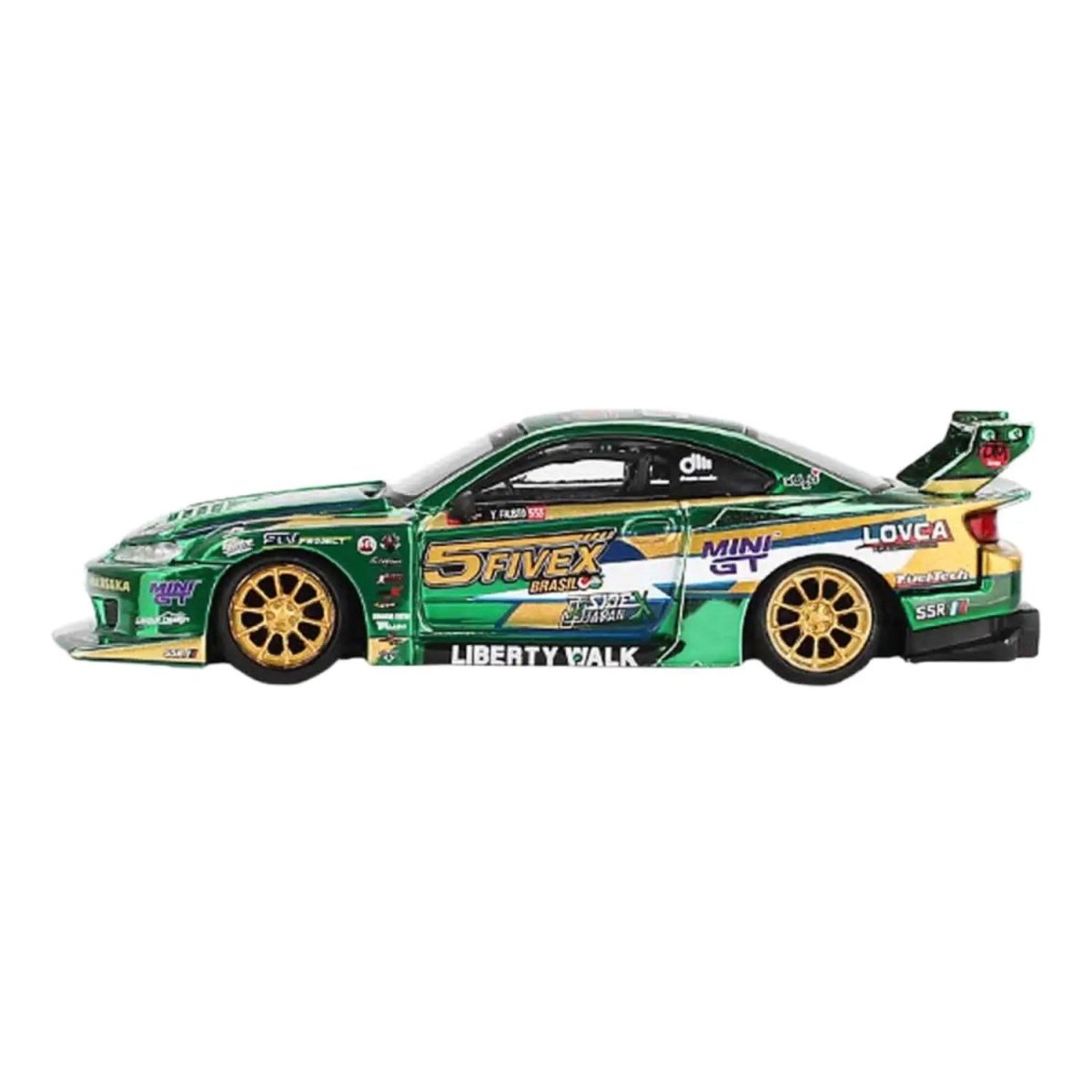 Mini GT 1:64 Nissan Silvia (S15) LB - Super Silhouette LBWK 2024 Fausto Racing MGT00858 - BL - Roket Oyuncak