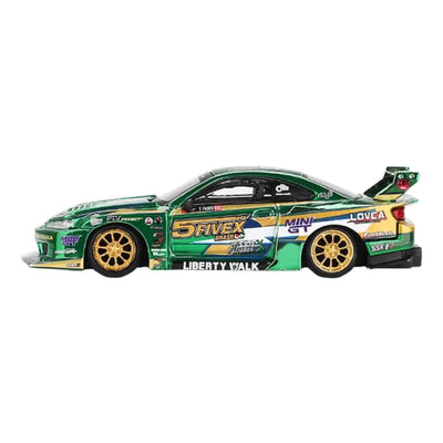 Mini GT 1:64 Nissan Silvia (S15) LB - Super Silhouette LBWK 2024 Fausto Racing MGT00858 - BL - Roket Oyuncak