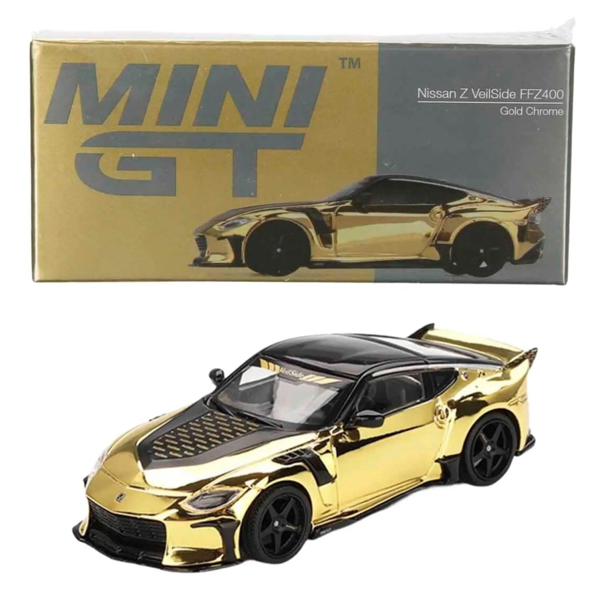 Mini GT 1:64 Nissan Z VeilSide FFZ400 Gold Chrome MGT00985 - Roket Oyuncak