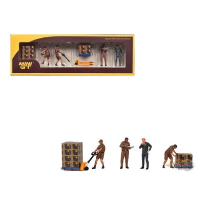 Mini GT Figurine UPS Driver and Workers - Roket Oyuncak