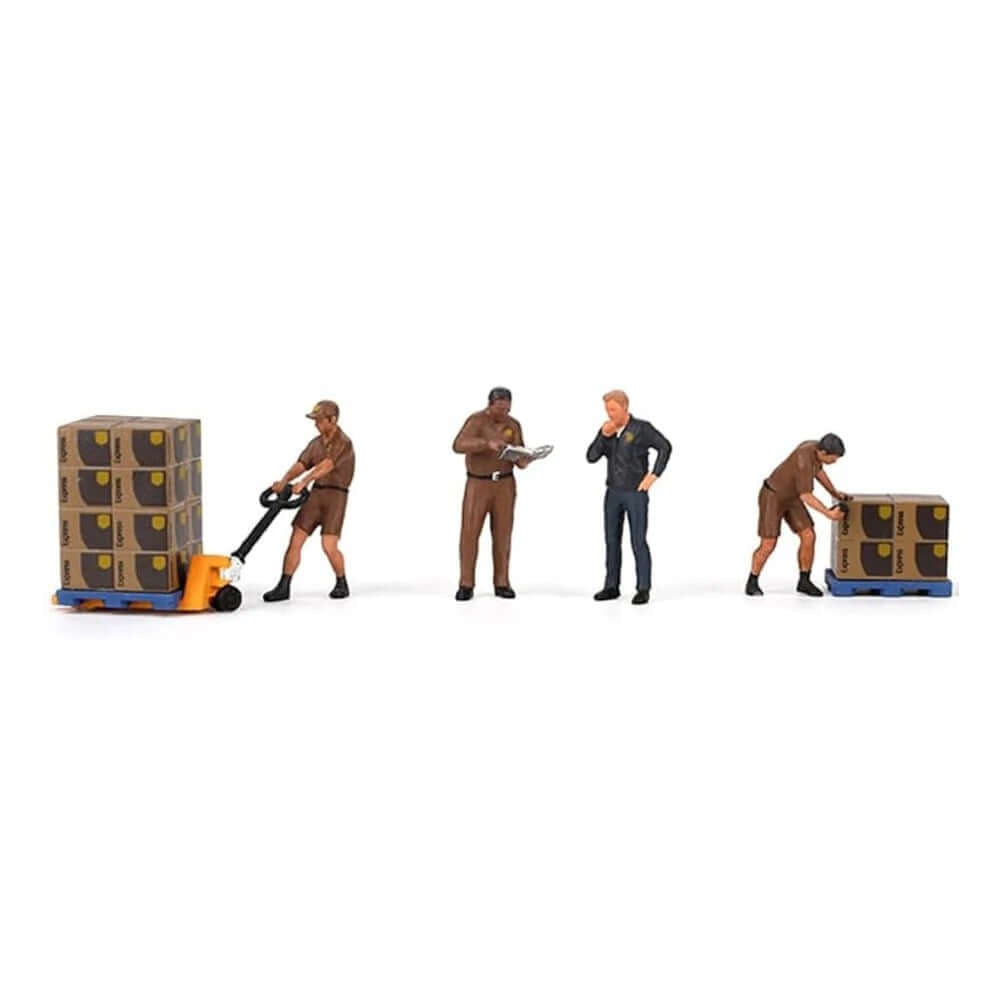 Mini GT Figurine UPS Driver and Workers - Roket Oyuncak