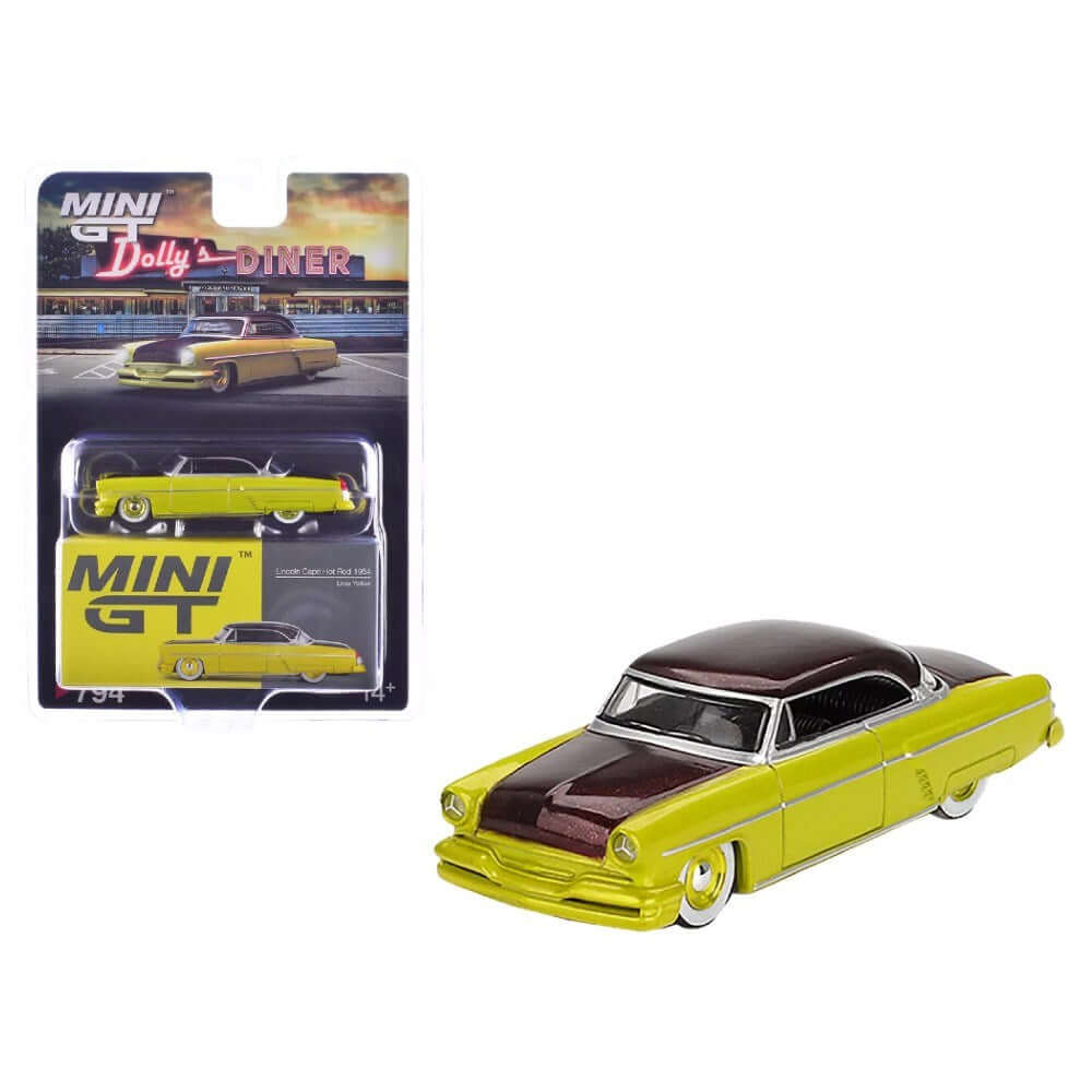 Mini GT Lincoln Capri Hot Rod 1954 Lime Yellow - Roket Oyuncak