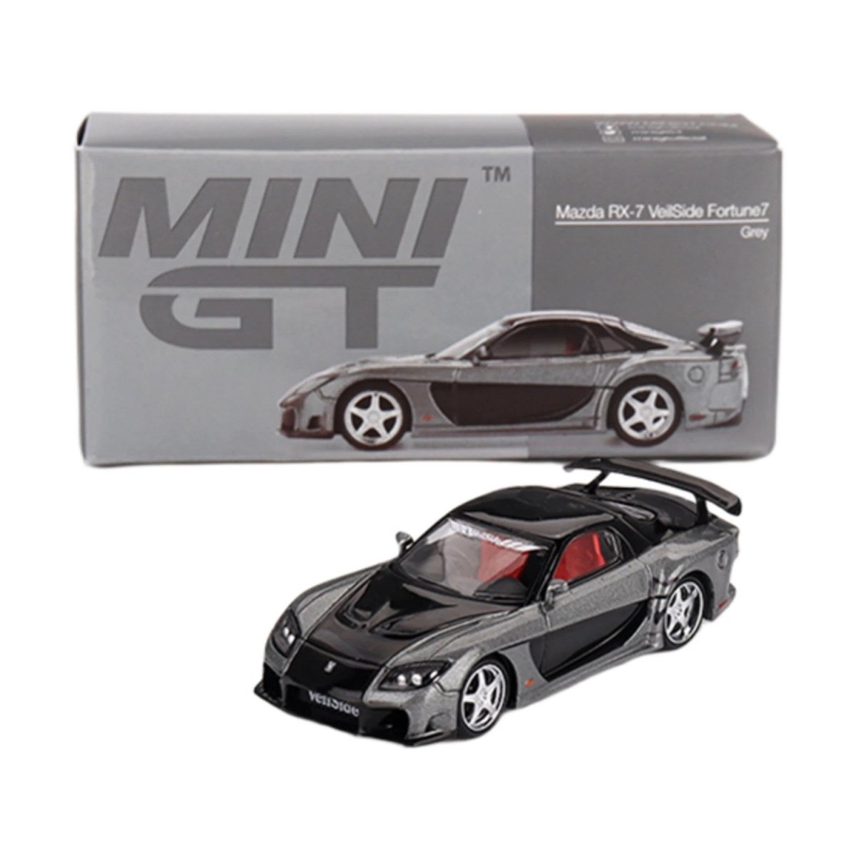 Mini GT Mazda RX - 7 VeilSide Fortune7 Grey LHD MGT01057 - L - Roket Oyuncak