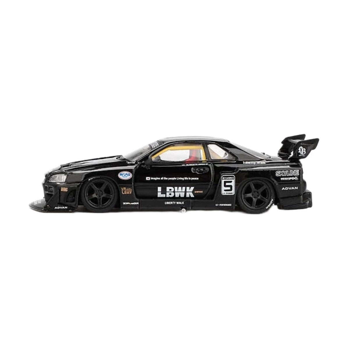 Mini GT Nissan LB - ER34 Super Silhouette Skyline Black RHD - Roket Oyuncak