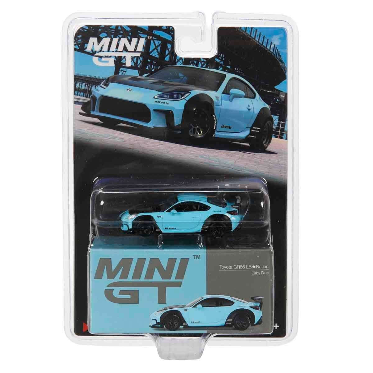 Mini GT Toyota Gr86 LB Nation Baby Blue MGT00873 - BL - Roket Oyuncak