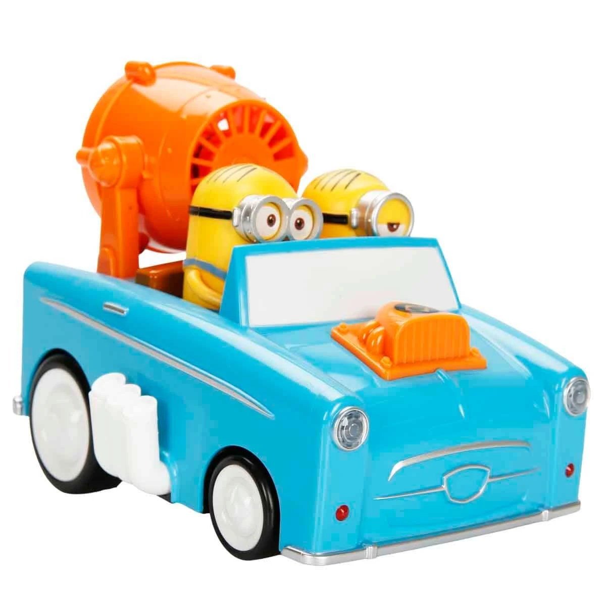 Minions Sesli ve Işıklı Figürlü Dönen Araba Bob & Stuart Karakterli 3 Mod ve Engel Tanımayan Eğlence - Roket Oyuncak