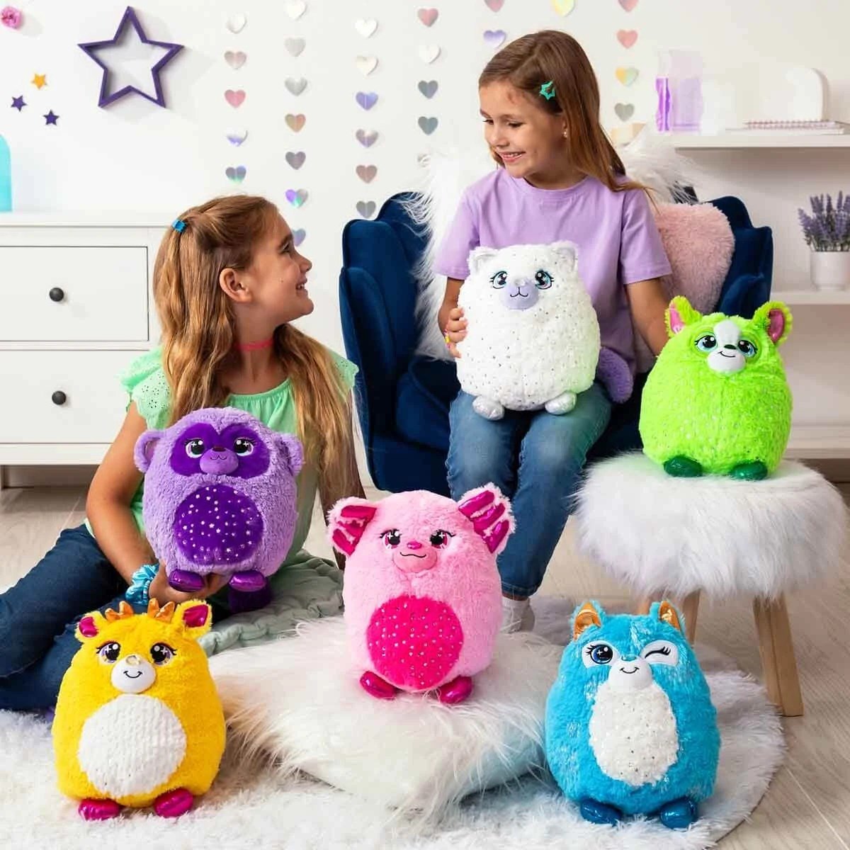 Misfittens Gemstones Sürpriz Peluş S5 Mavi Kapaklı Kutu İçinde Sıkışmış Yaramaz Kedi Serisi - Roket Oyuncak